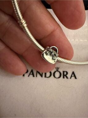 Pandora Silver Heart Purse Charm